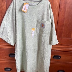 Loose fit green cathartic tshirt shirt sleeve green with speckles pocket basic t